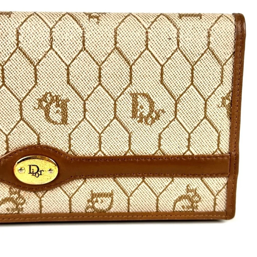 100% authentic vintage Dior wallet Dior Vintage Long Wallet Purse Honeycomb